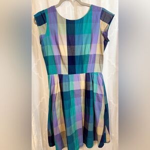 Shabby Apple Multicolor Plaid Teacher Dress | Size 6